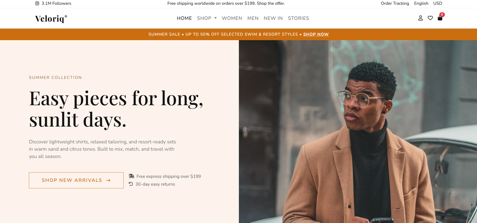 Veloriq - Ecommerece Website Template